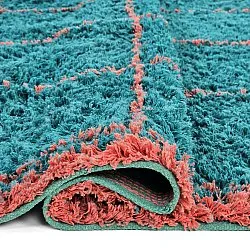 Ryatæpper - Lana Natural Cotton Shaggy (turkis/pink)