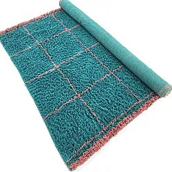 Ryatæpper - Lana Natural Cotton Shaggy (turkis/pink)