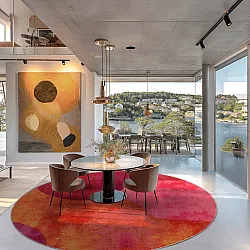 Runda mattor - Lazio (lyserød)