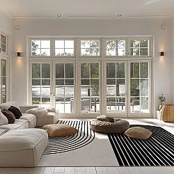 Wilton-tæppe - Lecce (sort/beige)