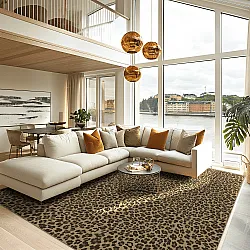 Wilton-tæppe - Leopard (brun)