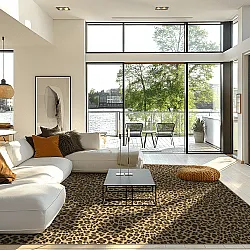 Wilton-tæppe - Leopard (brun)