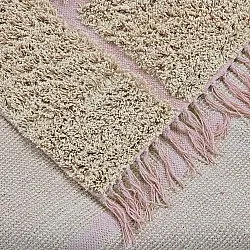 Ryatæpper - Lindley Natural Cotton Shaggy (beige/pink)