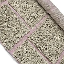 Runde tæpper - Lindley Natural Cotton Shaggy (beige/pink)