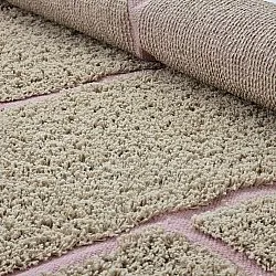 Runde tæpper - Lindley Natural Cotton Shaggy (beige/pink)