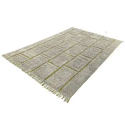 Ryatæpper - Lindley Natural Cotton Shaggy (greige/grøn)