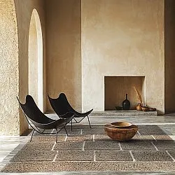 Ryatæpper - Lindley Natural Cotton Shaggy (taupe/grå)