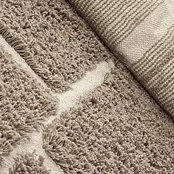 Ryatæpper - Lindley Natural Cotton Shaggy (taupe/grå)