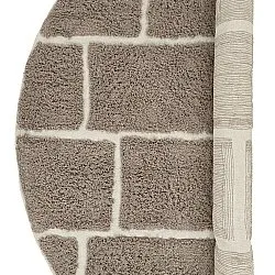 Runde tæpper - Lindley Natural Cotton Shaggy (taupe/grå)