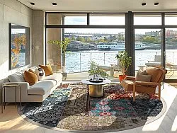 Rundt tæppe - Linosa (multi)