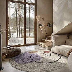 Runde tæpper - Londa Natural Cotton Shaggy (multi)