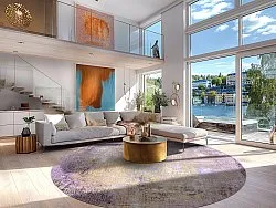 Rundt tæppe - Loures (lilla)