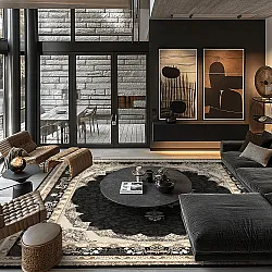 Wilton-tæppe - Lukla (sort)