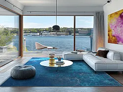 Wilton-tæppe - Lynton (mørkeblå)