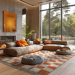 Ryatæpper - Maranello Natural Cotton Shaggy (orange)