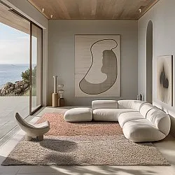 Ryatæpper - Mareto Natural Cotton Shaggy (brun)