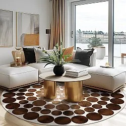 Rundt tæppe - Marineo (brun)