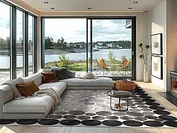 Wilton-tæppe - Marineo (grå)