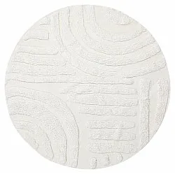 Runde tæpper - Mavis Natural Cotton Shaggy (offwhite)
