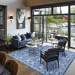 Wilton-tæppe - Menfi (blå)