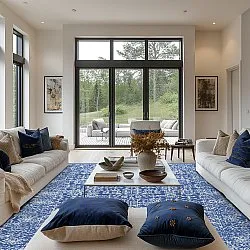 Wilton-tæppe - Menfi (blå)