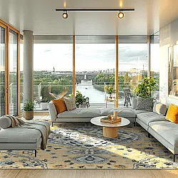 Wilton-tæppe - Mojácar (gul)