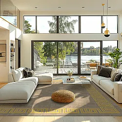 Wilton-tæppe - Myra (beige/gul)