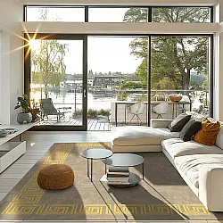 Wilton-tæppe - Myra (beige/gul)