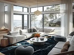 Wilton-tæppe - Narbolia (blå/multi)