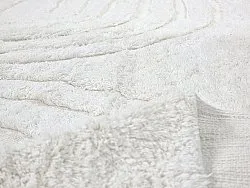Runde tæpper - Navarra Natural Cotton Shaggy (hvid)