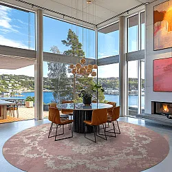 Rundt tæppe - Nefta (lyserød)