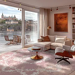 Rundt tæppe - Nefta (lyserød)