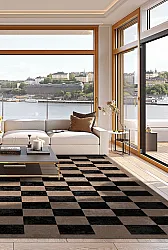 Wilton-tæppe - Nevada (sort/brun)