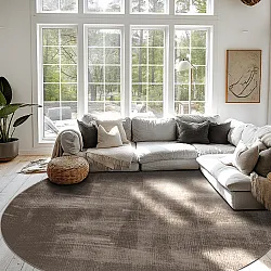 Rundt tæppe - Olmedo (grå/beige)