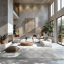 Ryatæpper - Pamplona Natural Cotton Shaggy (offwhite)