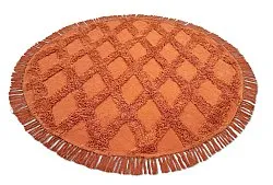 Runde tæpper - Pamplona Natural Cotton Shaggy (terracotta)