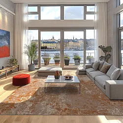 Wilton-tæppe - Pavoa (orange)