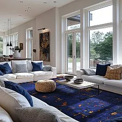 Wilton-tæppe - Peralta (blå)