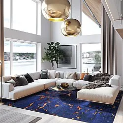 Wilton-tæppe - Peralta (blå)