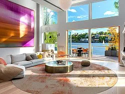 Rundt tæppe - Periana (lyserød/multi)