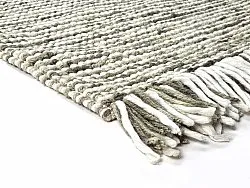 Uldtæppe - Plockton (grå/hvid/grøn)