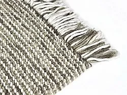 Uldtæppe - Plockton (grå/hvid/grøn)