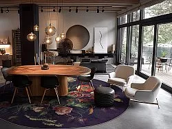 Rundt tæppe - Rich Flowers (multi)