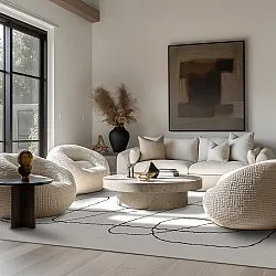 Wilton-tæppe - Rosetta (grå)