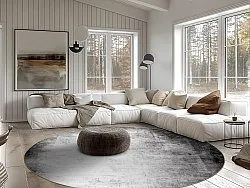 Rundt tæppe - Rosia (grå)