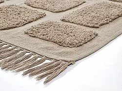 Ryatæpper - Salem Natural Cotton Shaggy (taupe)