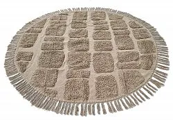 Runde tæpper - Salem Natural Cotton Shaggy (taupe)