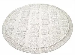 Runde tæpper - Salem Natural Cotton Shaggy (offwhite)