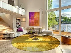 Rundt tæppe - Salitto (guld)