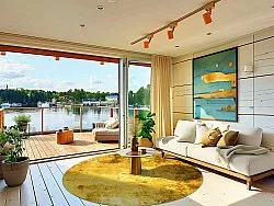 Rundt tæppe - Salitto (guld)